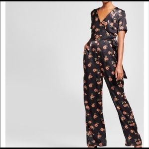 Xhilaration black coral stun jumpsuit